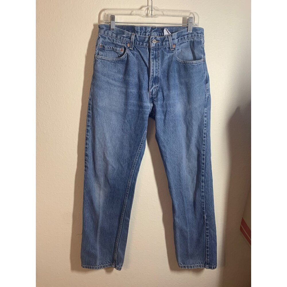 Levi's 505 Denim Blue Jeans Men's Size 34x32 Regular Fit Z2